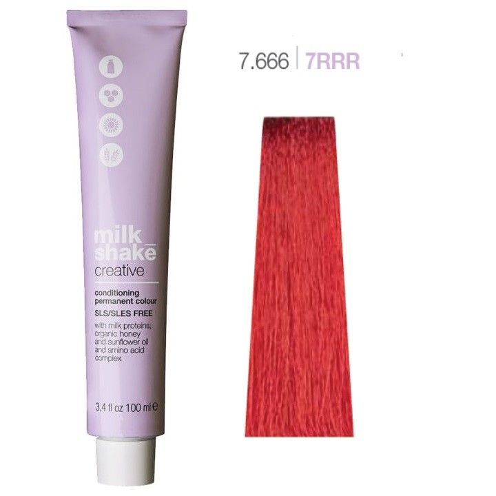 Vopsea de Par 7.666/7RRR Permanenta - Creative Conditioning Permanent Colour Blond Roscat Mediu Deschis - Milk Shake - HNIcosmetice.ro