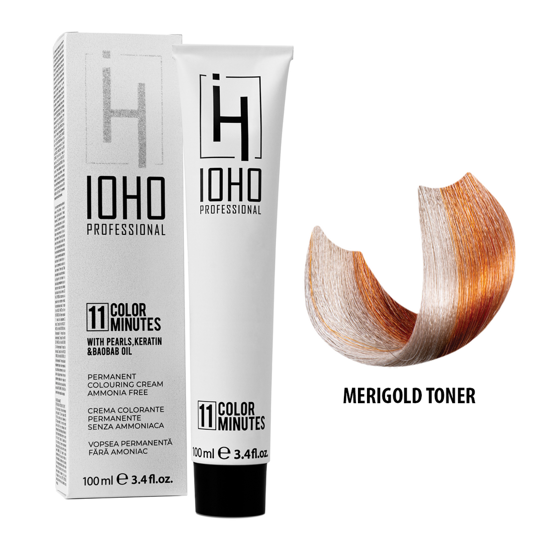 Vopsea de Par Toner Portocaliu Permanenta Fara Amoniac - Color 11 Minutes Marigold Toner - Ioho Professional - HNIcosmetice.ro