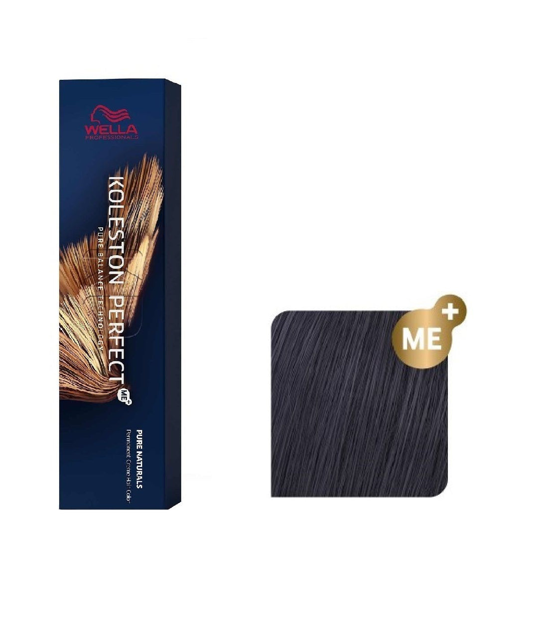 Vopsea de Par 2/0 Permanenta - Pure Naturals Koleston Perfect Me+ Negru Natural - Wella - HNIcosmetice.ro