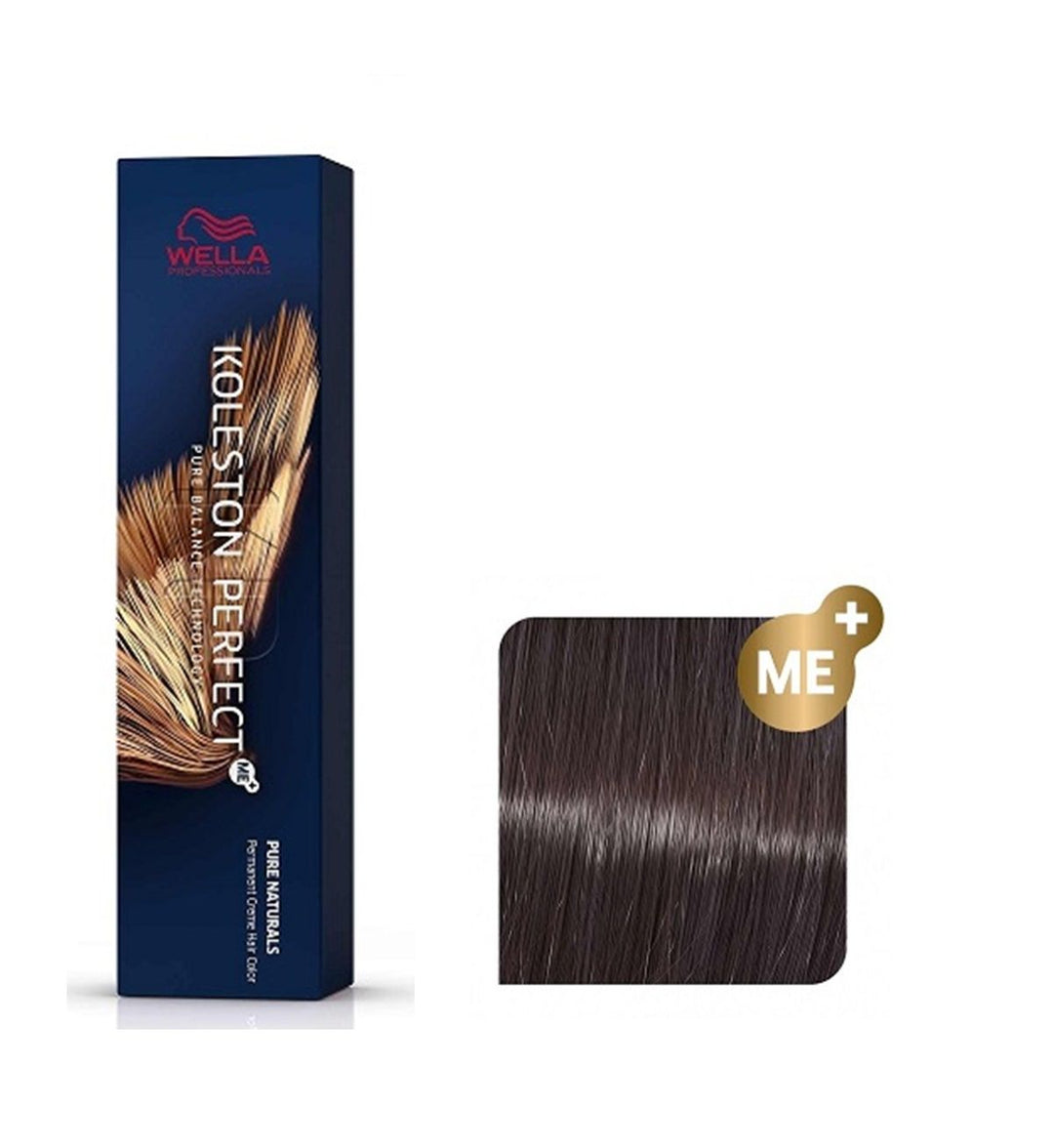 Vopsea de Par 55/0 Permanenta - Pure Naturals Koleston Perfect Me+ Castaniu Intens Deschis - Wella - HNIcosmetice.ro