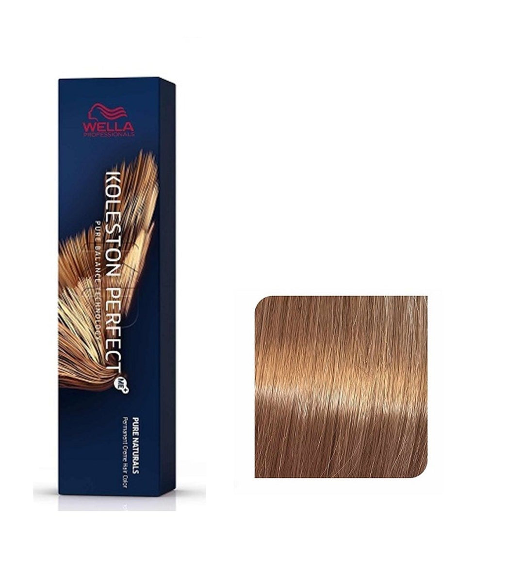Vopsea de Par 8/04 Permanenta - Pure Naturals Koleston Perfect Me+ Blond Roscat Natural Deschis - Wella - HNIcosmetice.ro