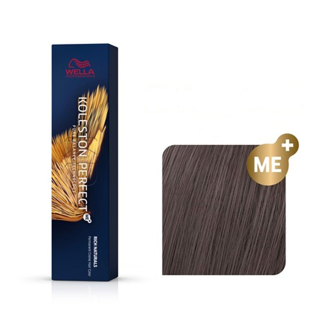 Vopsea de Par 5/18 Permanenta - Rich Naturals Koleston Perfect Me+ Castaniu Cenusiu Perlat Deschis - Wella - HNIcosmetice.ro