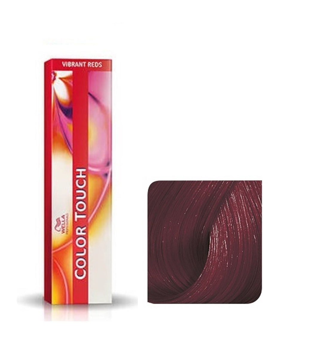 Vopsea de Par 55/54 Semi-permanenta Fara Amoniac - Vibrant Reds Color Touch Castaniu Rosu Mahon Intens Deschis - Wella