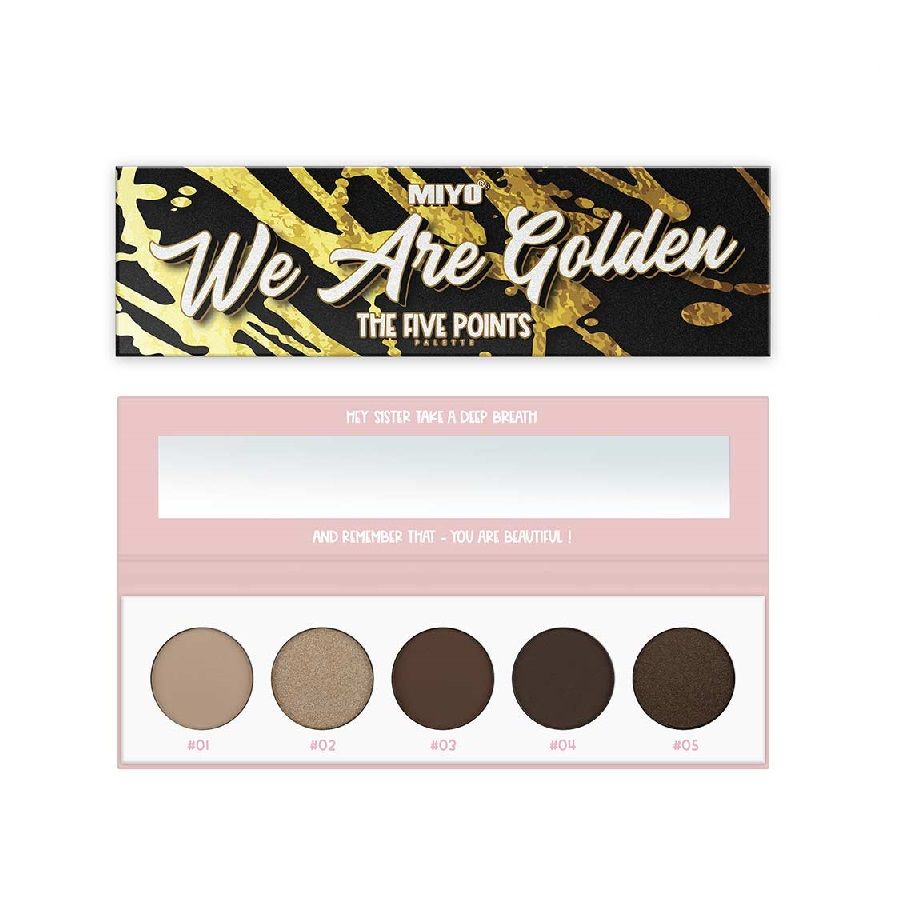 We Are Golden Paleta Fard Pleope Five Points Nr.01 - MIYO - HNIcosmetice.ro
