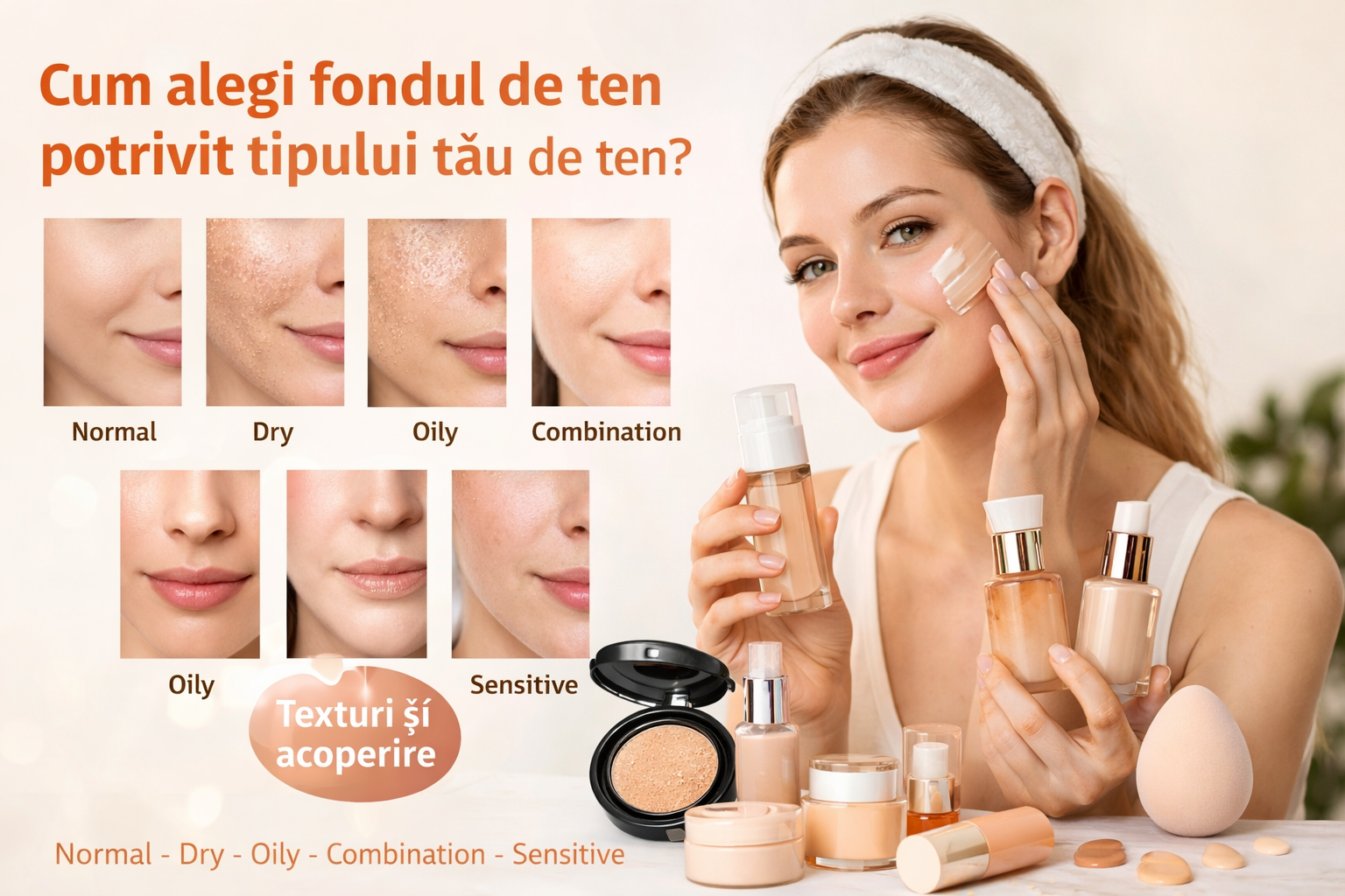 Cum sa alegi fondul de ten potrivit tipului tău de ten