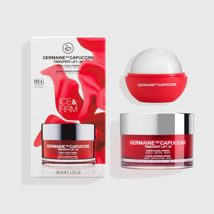 Set  Gheata si Fermitate pentru Gat-Decolteu-Bust ( Editie limitata) - Timexpert Lift_In Ice and Firm Global Firmness Cream Neck-Decolletage-Bust Promo Set (Limited Edition) - PP Germaine de Capuccini