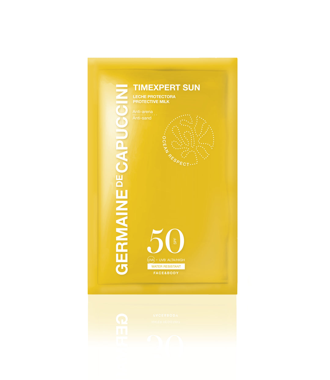 Tester Lapte Protector SPF 50 - Timexpert Sun Protective Milk 7ml Sachet - FOC Germaine de Capuccini