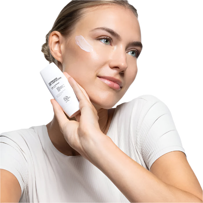 Set de Fata cu Retinol si Crema cu Factor de Protectie Solara SPF 50+ - Expert Lab Retinight+Daily Hi-Defense Dry Touch Promo Set - PP Germaine de Capuccini