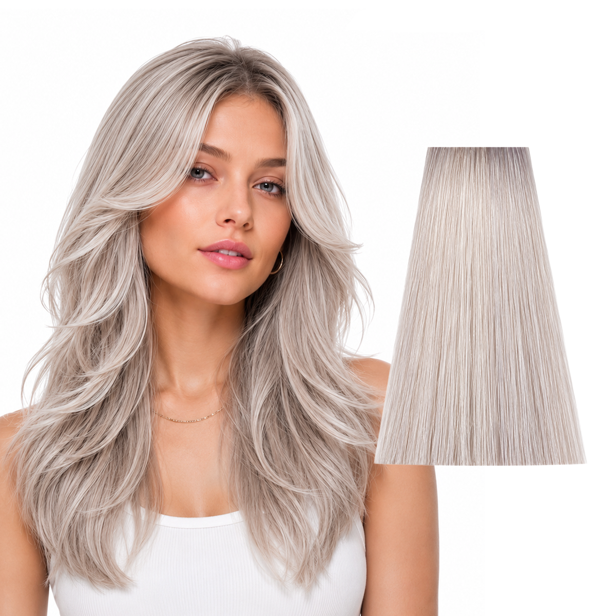 Vopsea de Par 10.01 Tehnica Permanenta - Fanola Color Cream Blond Cenusiu Natural Platinat 100ml - Fanola