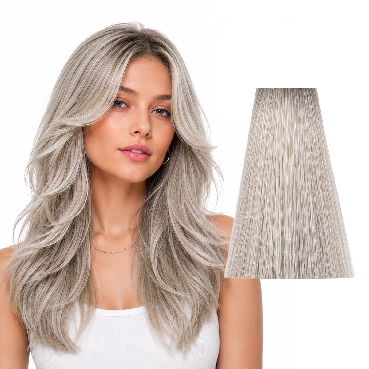 Vopsea de Par 10.01 Tehnica Permanenta - Fanola Color Cream Blond Cenusiu Natural Platinat 100ml - Fanola