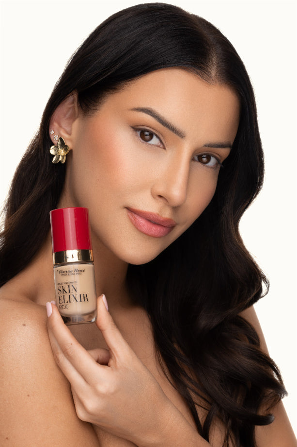 Fond de Ten Skin Elixir cu Protectie Solara SPF30+ Nr.05 Tan Nude - Skin Elixir Velvet Foundation SPF30+ Nr. 05 Tan Nude 25ml - Pierre Rene