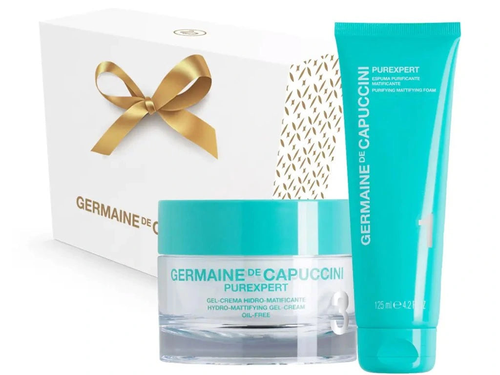 Set Matifiant Craciun 2023 - Purexpert Craciun 2023 Spuma Matifianta 125ml + Crema Gel Matifiant 50ml Set Promo - PP Germaine de Capuccini