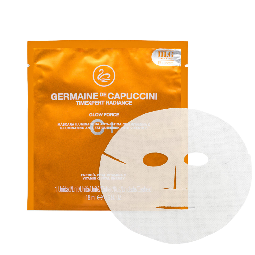 Set Masca Iluminanta Antioboseala cu Vitamina C - Timexpert Radiance C+ Glow Force Illuminating Anti-Fatigue Mask 10X18ml - PP Germaine de Capuccini