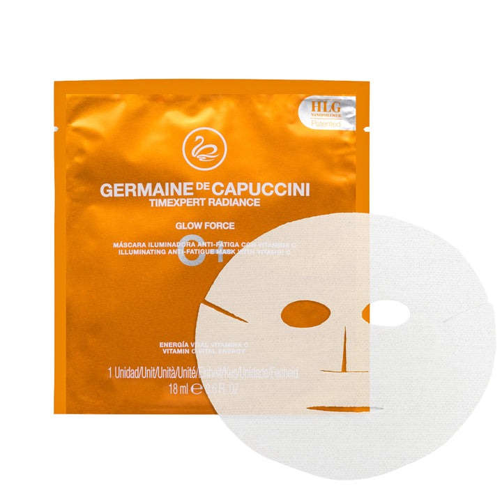 Set Masca Iluminanta Antioboseala cu Vitamina C - Timexpert Radiance C+ Glow Force Illuminating Anti-Fatigue Mask 10X18ml - PP Germaine de Capuccini