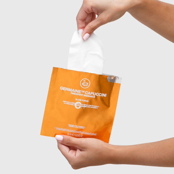 Set Masca Iluminanta Antioboseala cu Vitamina C - Timexpert Radiance C+ Glow Force Illuminating Anti-Fatigue Mask 10X18ml - PP Germaine de Capuccini