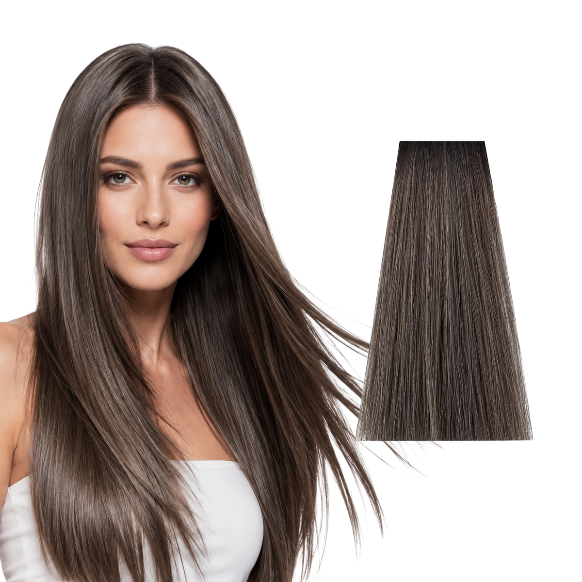 Vopsea de Par 5.01 Tehnica Permanenta - Fanola Color Cream Castaniu Cenusiu Natural Deschis 100ml - Fanola