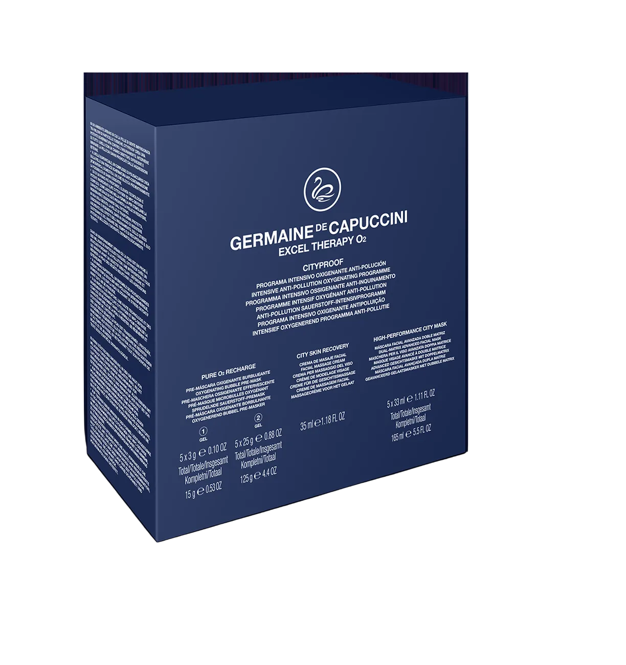 KIt 5 Tratamente Oxigenante Intensive Anti Poluare - Excel Therapy O2 Cityproof Intensive Anti-Pollution Oxygenating Programme Kit - PRO Germaine de Capuccini