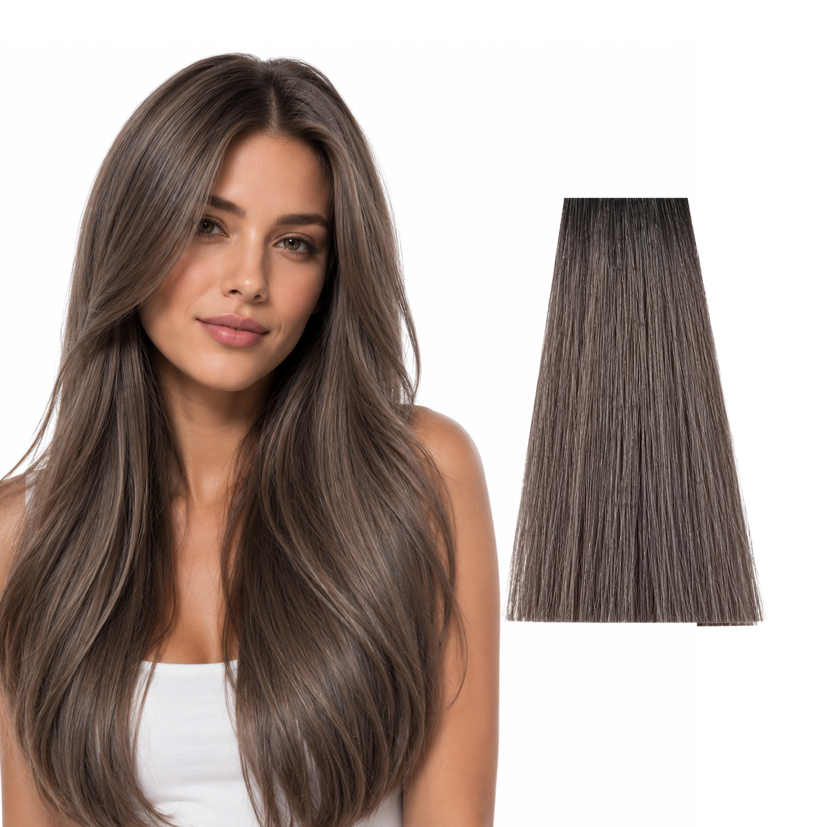 Vopsea de Par 6.01 Tehnica Permanenta - Fanola Color Cream Blond Natural Cenusiu Inchis 100ml - Fanola
