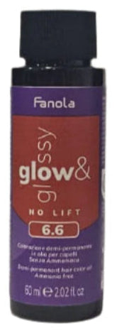 Toner de Par 6.6 Demi-permanent – ​​Blond Strălucitor și Fără Îngălbenire Rosu Inchis 60ml – Fanola