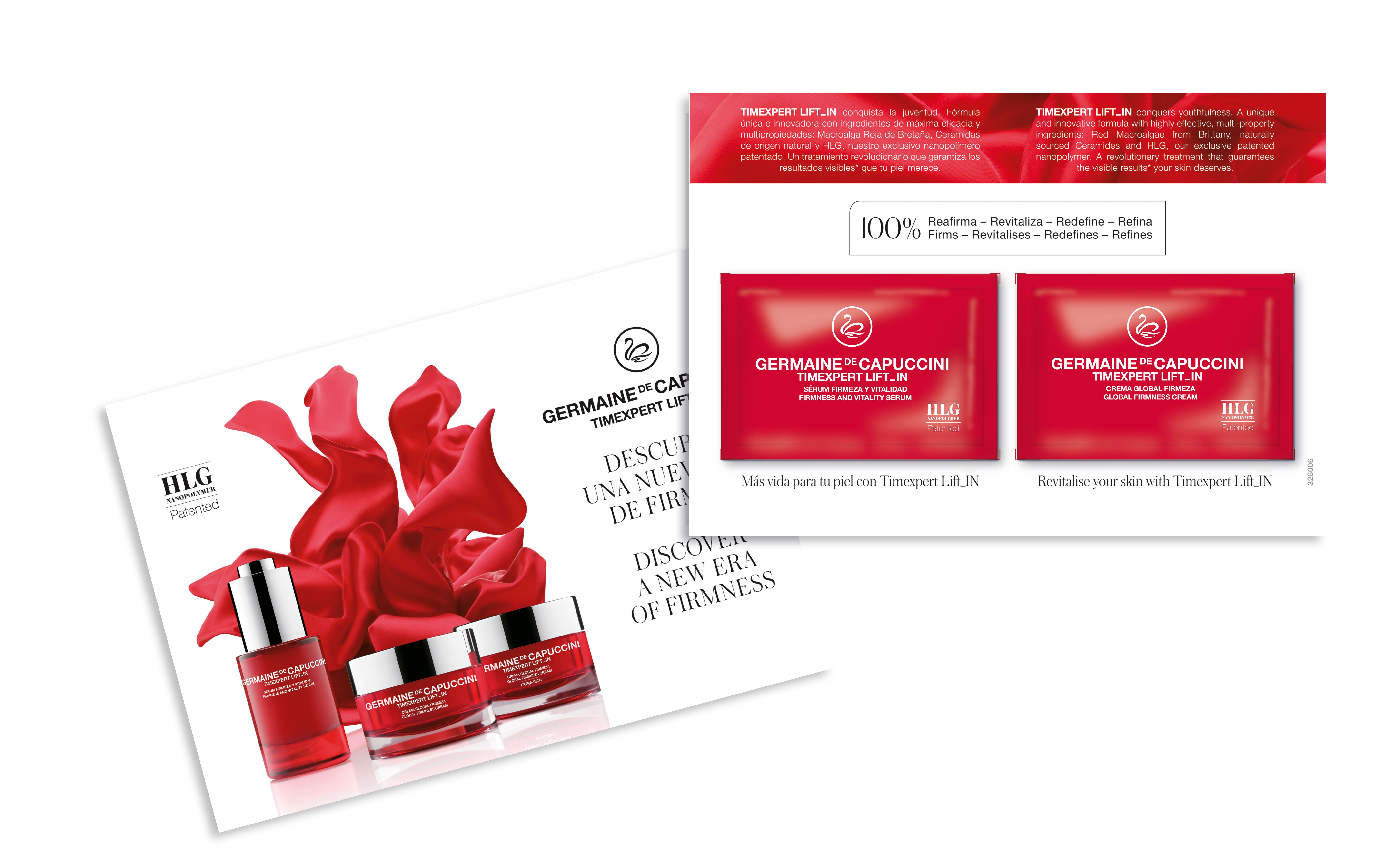 Tester Ser și Cremă - Timexpert Lift_In Ser Fermitate și Vitalitate 2ml + Cremă Fermitate Globală 2ml Pliant - FOC Germaine de Capuccini