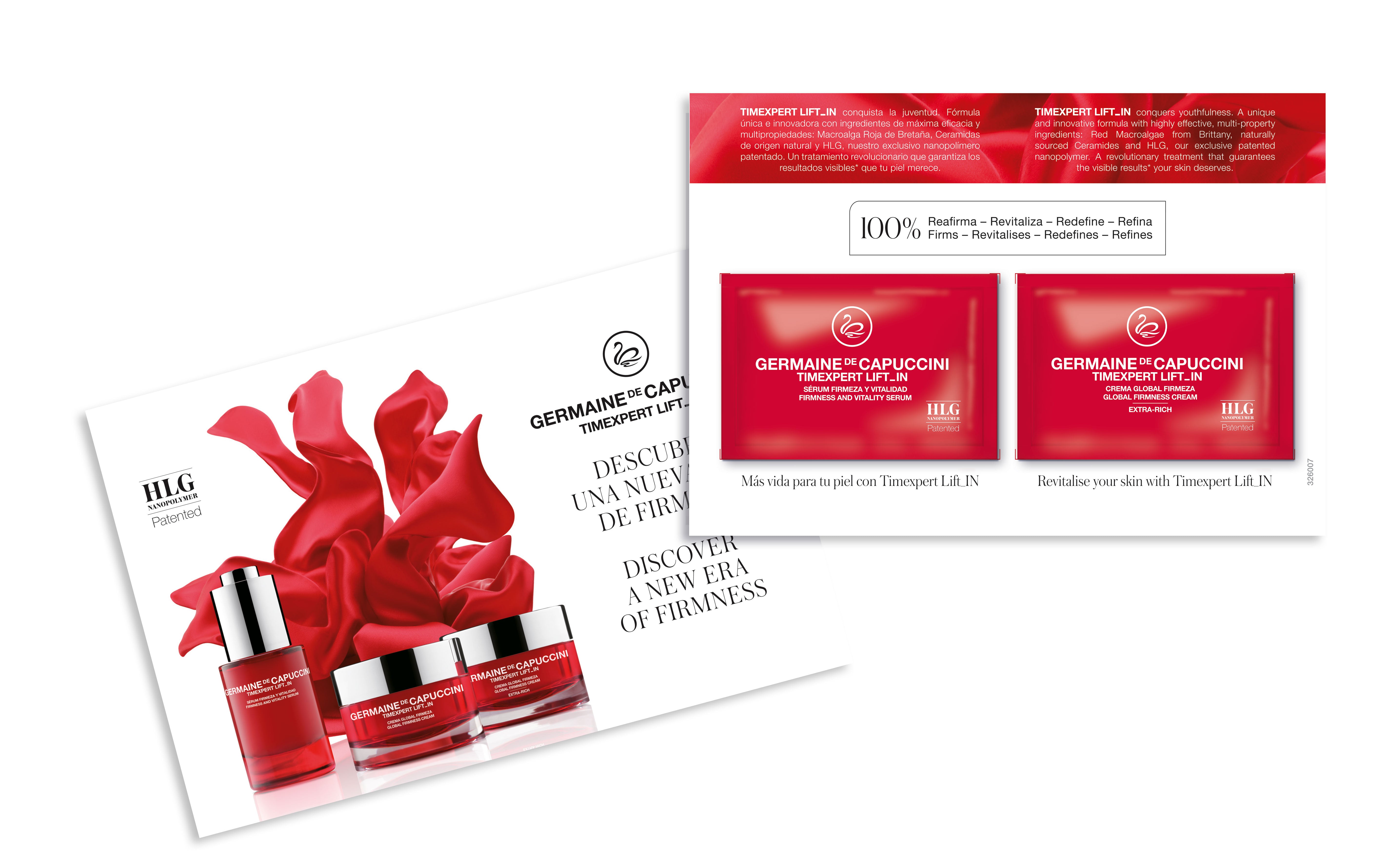 Tester Ser și Cremă Extra Rich - Ser pentru fermitate și vitalitate Timexpert Lift_In 2ml + Mostră Cremă de fermitate globală Extra Rich 2ml - FOC Germaine de Capuccini