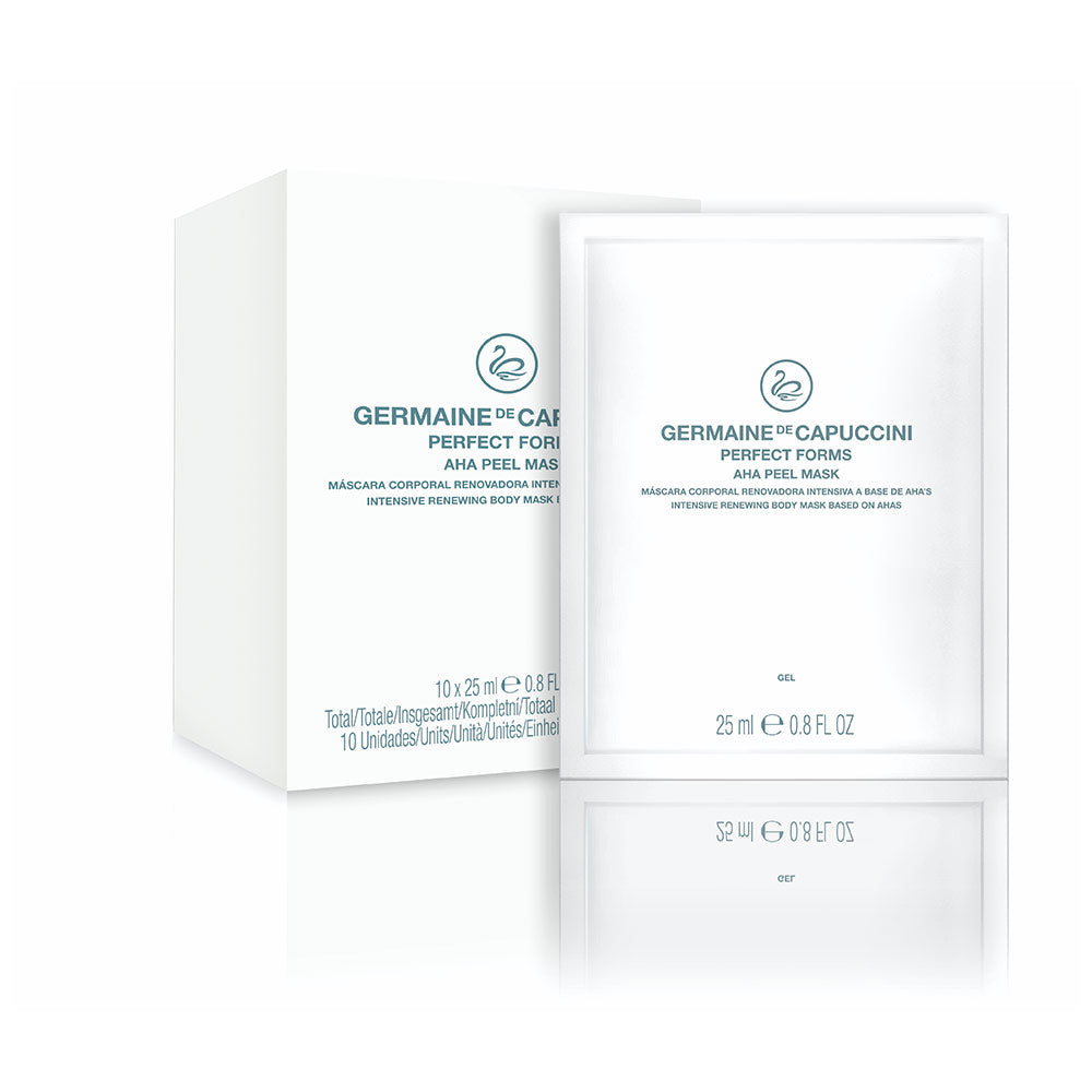 Set Masti Corporale Exfoliante de Reinnoire pe Baza de AHA 10x25ml - Perfect Forms AHA Peel Mask Intensive Renewing Body Mask Base On AHAs 10x25ml - PRO Germaine de Capuccini