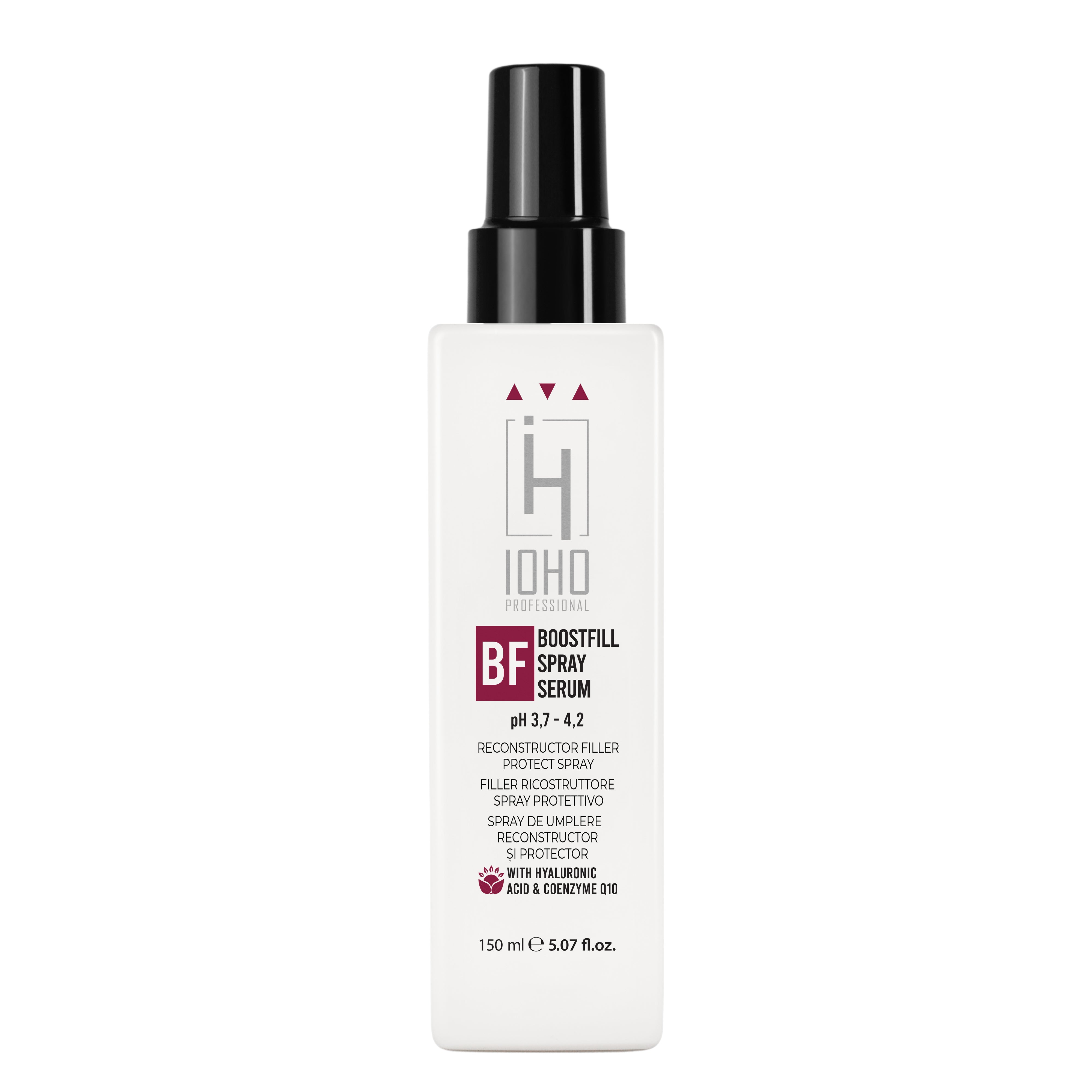 Spray Reconstructor de Umplere - Boostfill Reconstructor Filler Protect Spray pH 3.7-4.2 150ml - Ioho Professional - HNIcosmetice.ro