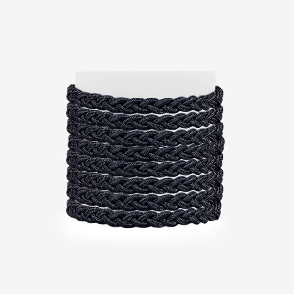 Elastice de Par Negre - Black Braided Scrunchies D70mm 8 Buc - Bifull