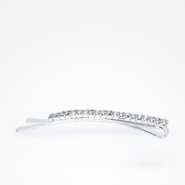 Agrafa de Par Eleganta cu Pietre Argintii  - Diamonds Double Silver Hairpin 2buc - Bifull