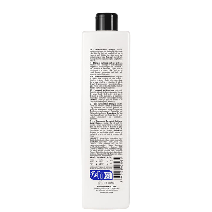 Sampon Multifunctional de Reparare pentru Par - Fiber Repair Clean & Protect Shampoo pH 4.3-4.8 1000ml - Ioho Professional