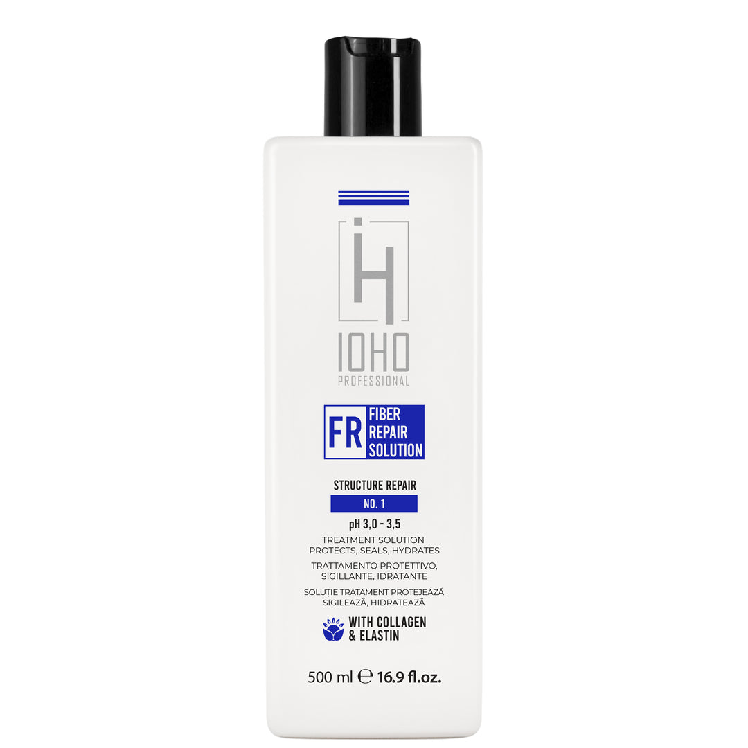 Solutie de Reparare si Protectie pentru Par - Fiber Repair Structure Treatment Solution No 1 pH 3.0-3.5 500ml - Ioho Professional