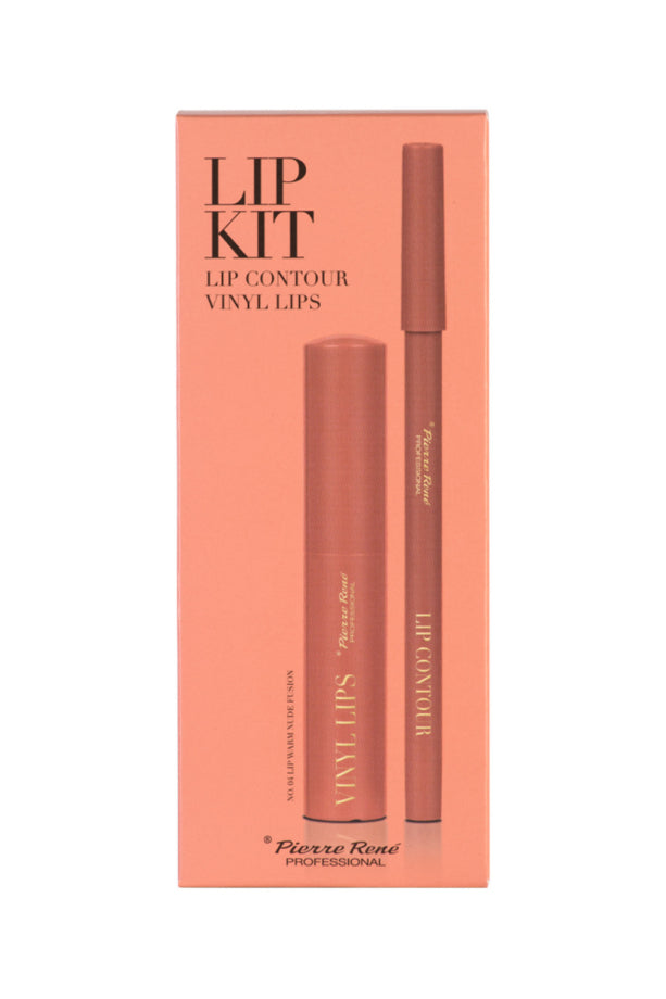 Set pentru Buze - Lip Kit  Warm Nude Fusion Nr. 04 8ml/1.4g - Pierre Rene