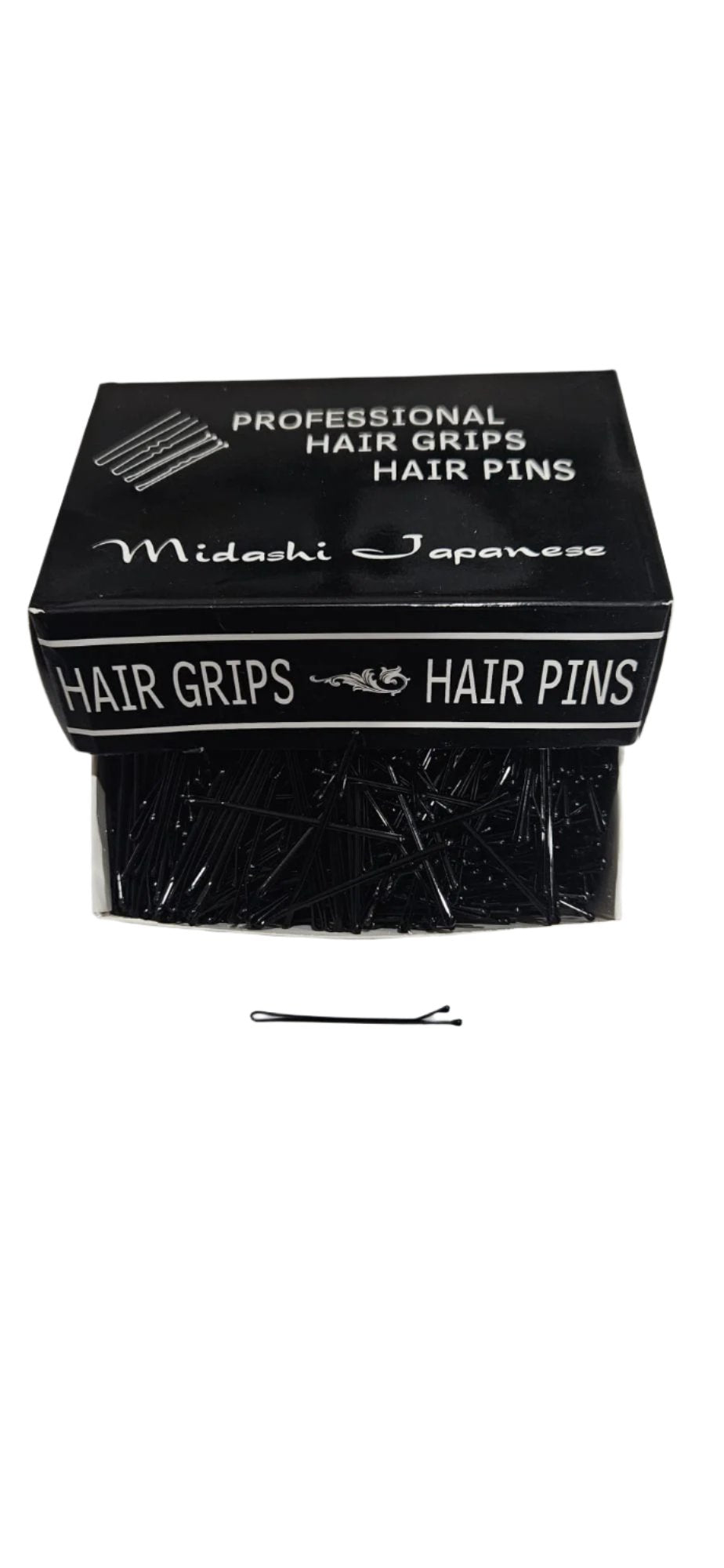 Agrafe de Par Metalice Negre Drepte 5.5 cm 500gr - Midashi Japanese - HNIcosmetice.ro