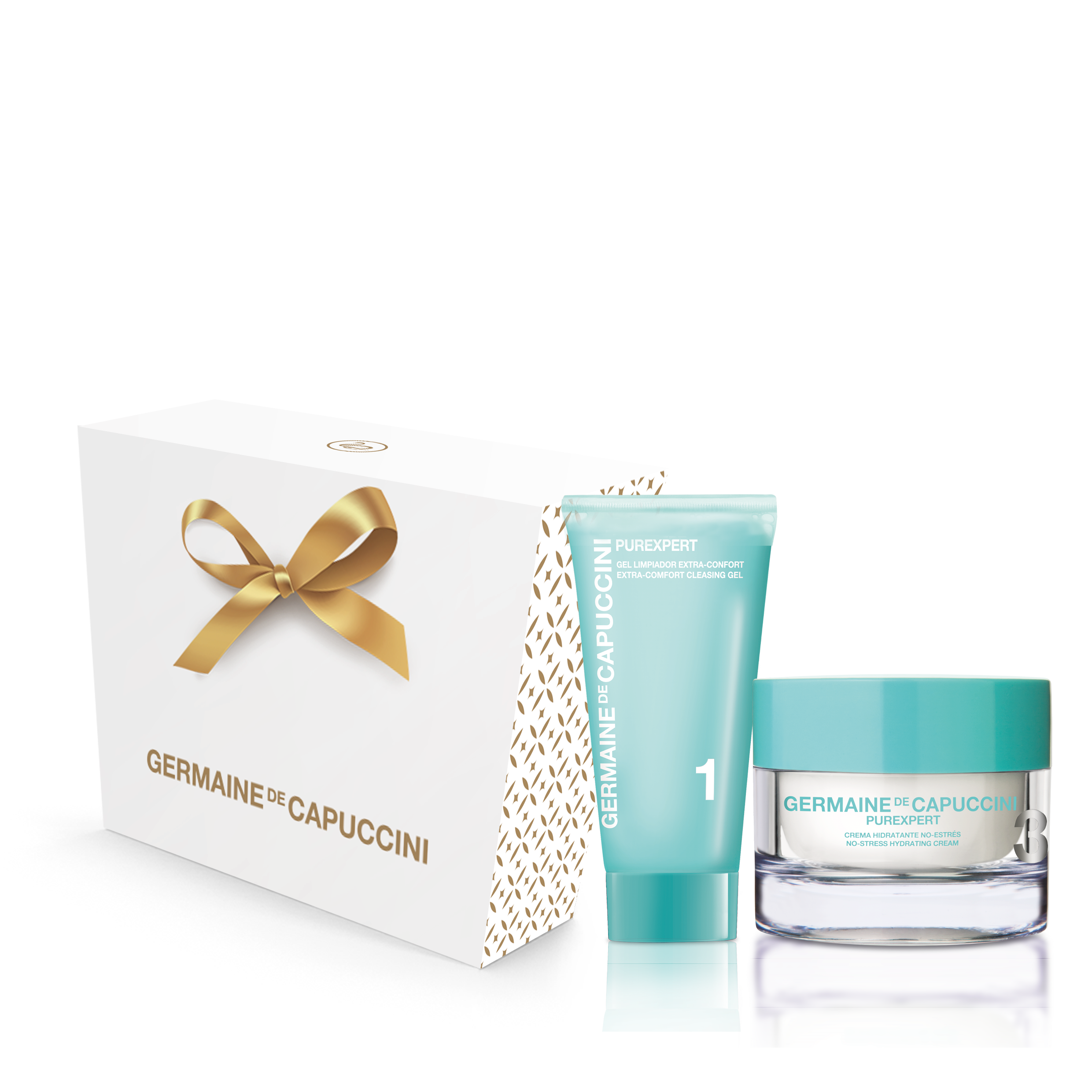 Set Purifiant Craciun 2023 - Gel de curățare Purexpert Extra-Comfort 125ml + Cremă hidratantă No Stress 50ml Set Promoțional - PP Germaine de Capuccini