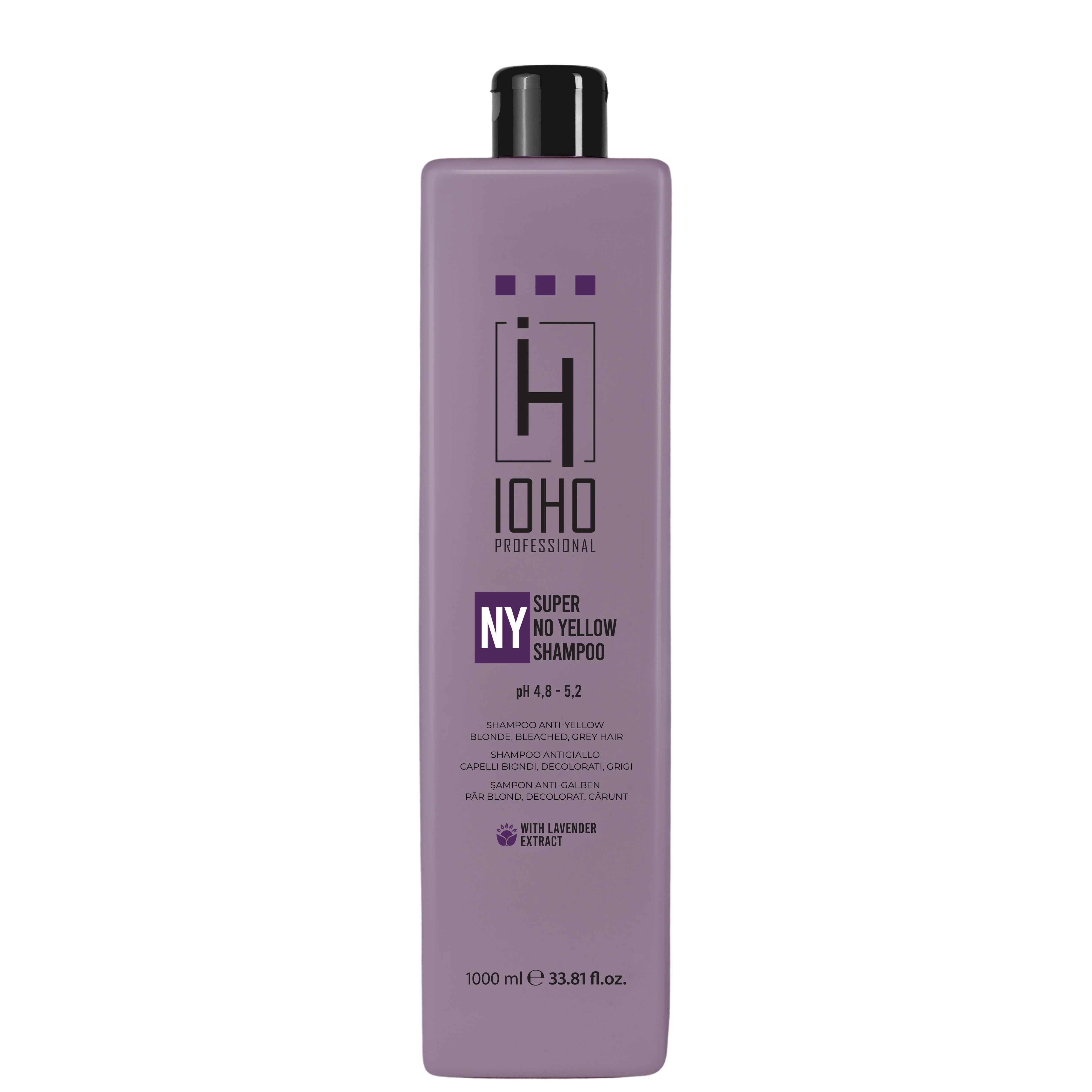 Sampon de par Anti-Galben - Super No Yellow Shampoo pH 4.8-5.2 1000ml - Ioho Professional - HNIcosmetice.ro