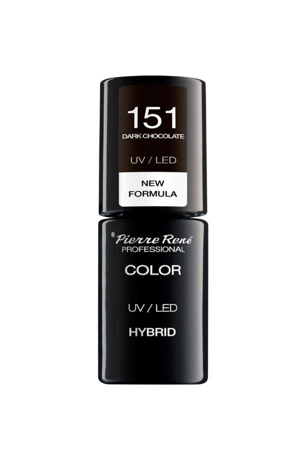 Oja Semipermanenta - Color Hybrid Polish Nr. 151 Dark Chocolate 6ml - Pierre Rene - HNIcosmetice.ro