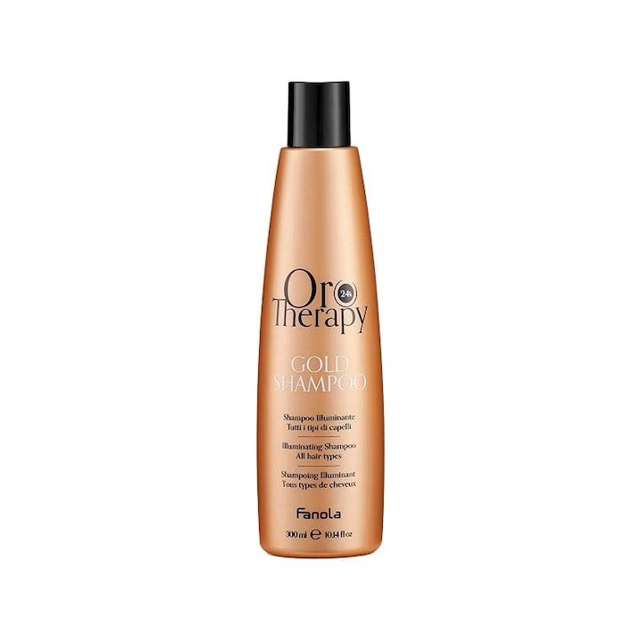 Sampon Iluminant cu Extract de Trandafir, Aur 24K si Protectie UV  - Gold Illuminating Shampoo with Rose Extract 300ml - Oro Therapy - HNIcosmetice.ro