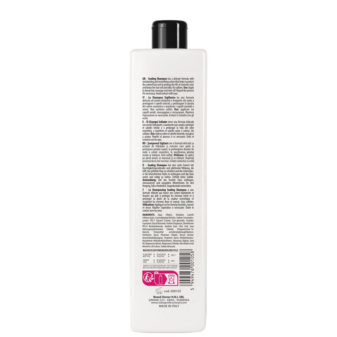 Sampon pentru Intretinere Par Vopsit - Stay Color Lock-in Protect Shampoo pH 5.0-5.5 1000ml - Ioho Professional