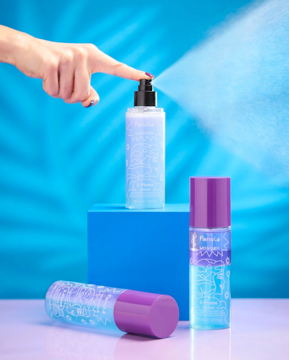 Spray Trifazic Hidratant pentru Par si Corp - Wonder Moisturising Three-Phase Spray Hair and Body 165ml - Fanola