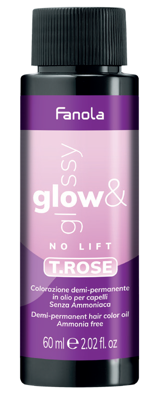 Toner de Par T.ROSE Demi-permanent – ​​Toner Fără Îngălbenire, Glow&amp;Glossy Roz 60ml – Fanola