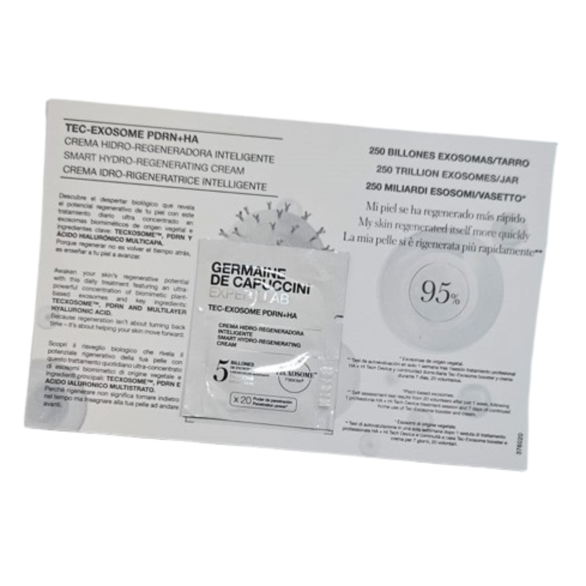 Tester Brosura Crema Hidratanta si Regeneratoare cu Exozomi - Expert Lab Smart Hydro-Regenerating Cream 2ml - FOC Germaine de Capuccini