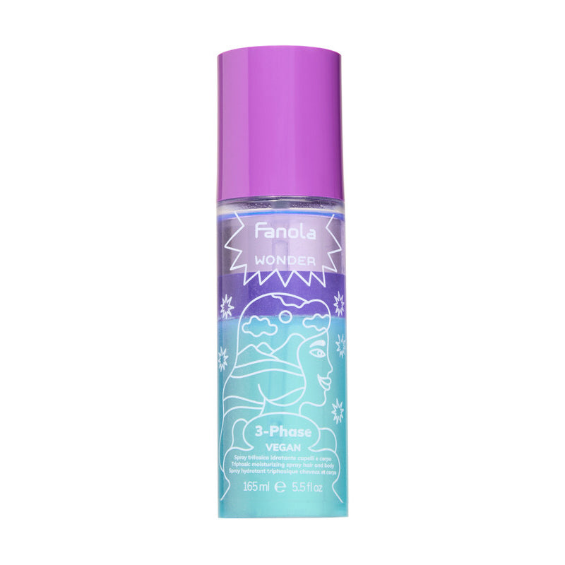 Spray Trifazic Hidratant pentru Par si Corp - Wonder Moisturising Three-Phase Spray Hair and Body 165ml - Fanola