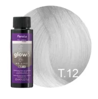 Vopsea de Par Semi-permanenta T.12 Tip Toner – No Yellow Glow&Glossy Cenusiu Violet 60ml – Fanola - HNIcosmetice.ro
