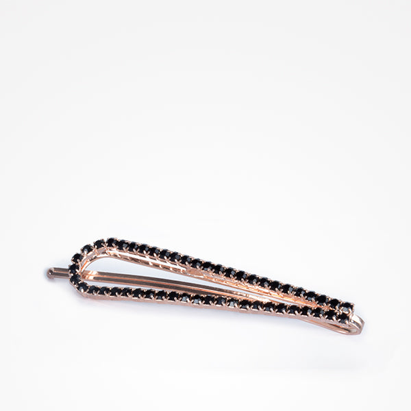 Agrafa de Par Eleganta cu Pietre Negre - Diamonds Drop Black Hairpin 2buc - Bifull