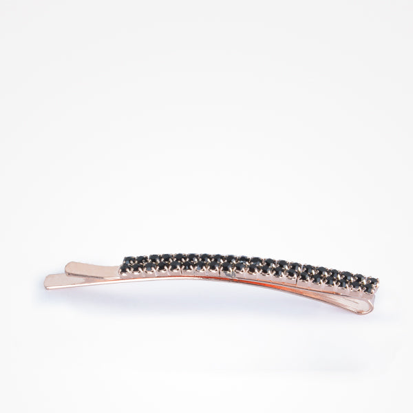 Agrafa de Par Eleganta cu Pietre Negre - Diamonds Double Black Hairpin 2buc  - Bifull