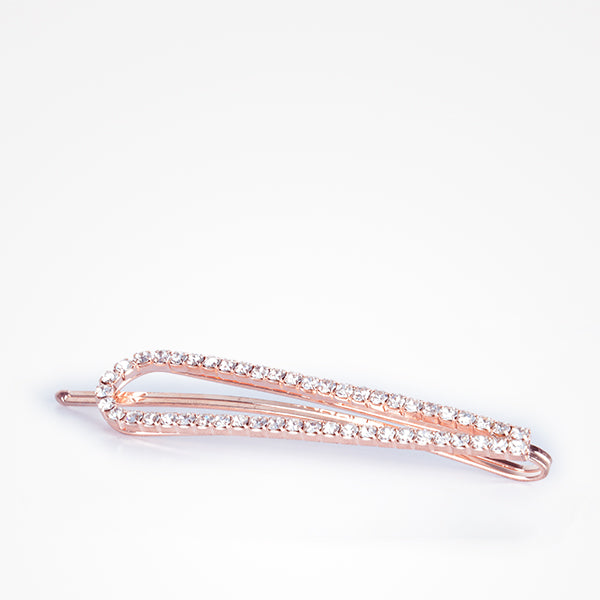 Agrafa de Par Eleganta cu Pietre Aurii - Diamonds Drop Gold Hairpin 2buc - Bifull