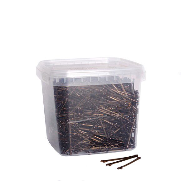 Agrafe de Par Metalice Bronz Drepte - Clip Plano 59mm 1000gr - Bifull - HNIcosmetice.ro