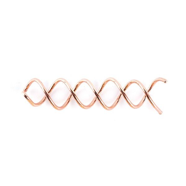 Agrafe de Par Metalice Spirala - Coiled Pin Bronze 6cm 2 Buc - Bifull - HNIcosmetice.ro