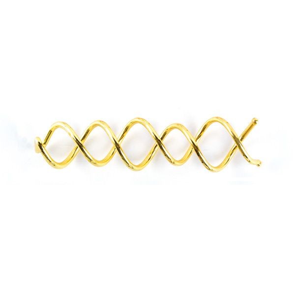 Agrafe de Par Metalice Spirala - Coiled Pin Gold 6cm 2 Buc - Bifull - HNIcosmetice.ro