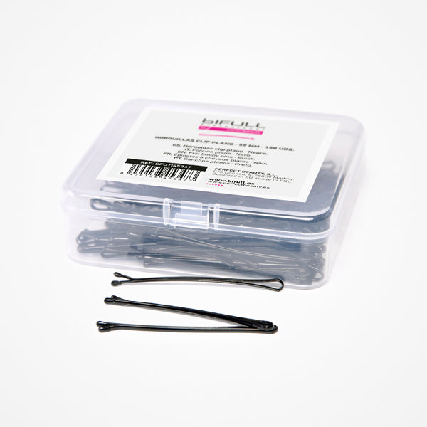 Agrafe de Par Metalice Aramii Drepte - Flat Bobby Pins Bronze 5.9cm 150 Buc - Bifull